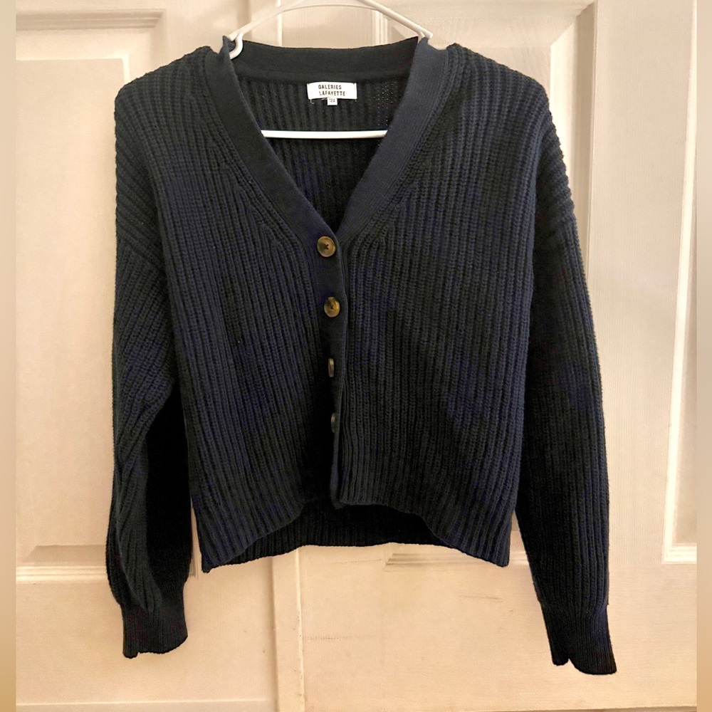 Blue button up cardigan